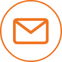 Icono de sobre naranja para contacto vía correo electrónico con Teromo.