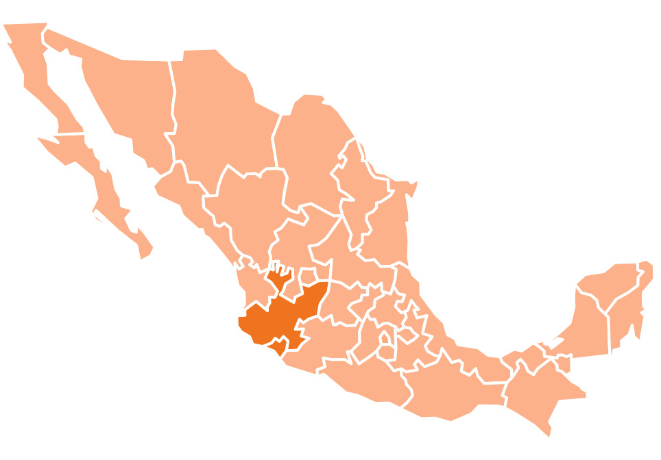 Para esta nueva imagen de soporte visual sobre la presencia geográfica de Teromo, aquí tienes la optimización de metadatos: Optimización de Medios: Cobertura Nacional Texto alternativo: Mapa de la República Mexicana en color naranja resaltando la zona de Jalisco y Colima para indicar la cobertura estratégica de Teromo.
